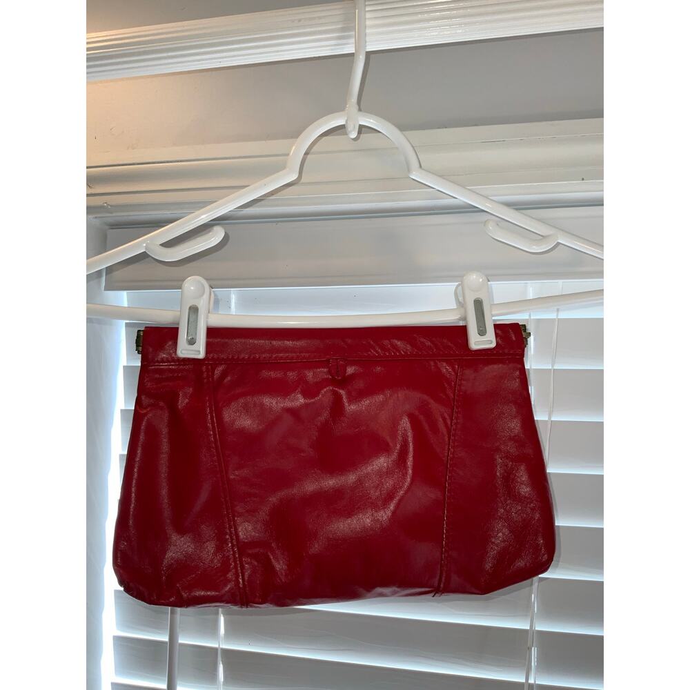 Vintage 80’s style Red Leather Clutch